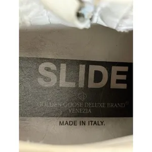 Golden Goose Slide High Top Sneakers 37 Silver Glitter Star GGDB thumbnail 7