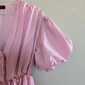 style bubblegum pink mini bubble dress puff sleeves thumbnail 4
