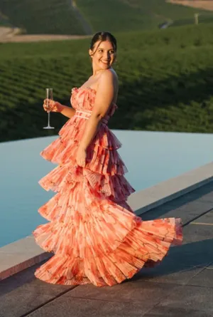 Hutch The Monaco Gown in Peach thumbnail 1