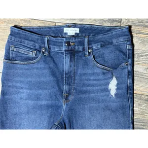 Good American Good Legs Ankle Skinny Jeans‎ Distressed Raw Hem Blue 10/30 Sassy thumbnail 3