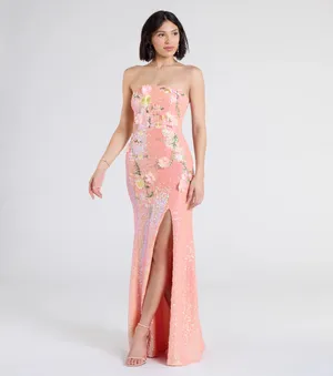 Long Formal Dress Sequin floral Multiple Size XS thumbnail 2