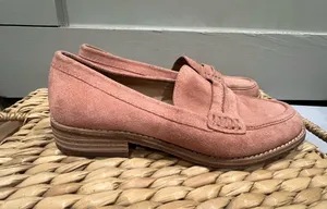 Pink Suede Loafers Madewell size 7.5 thumbnail 1