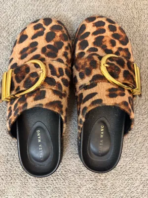 Azalea Wang Archibald Faux Calf Hair Clogs thumbnail 6