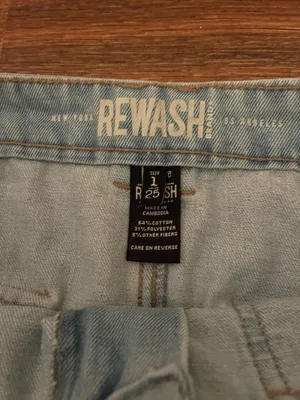 Rewash Light Blue Mini Skirt with Utility Pockets  thumbnail 11