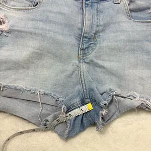 H&M Blue Jean Shorts Distressed‎ Frayed Hem Size 10 thumbnail 5