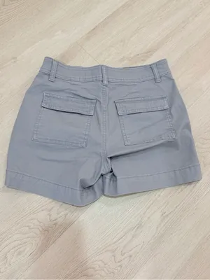 a new day Light Gray High-Rise Patch Pocket Women's Shorts thumbnail 2