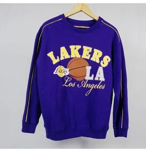 Women's LA Lakers NBA Graphic Pullover Sweatshirt - Purple Medium thumbnail 1