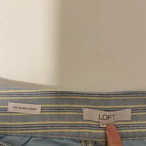 NWOT LOFT women’s The‎ Riviera blue yellow stripe shorts size 12 thumbnail 6