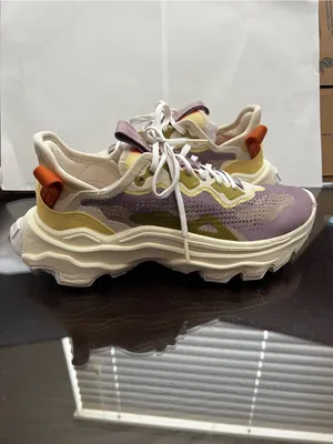 SOREL Shale Mauve & Tranquil Yellow Kinetic Breakthru Day Sneaker Size 7 US thumbnail 9