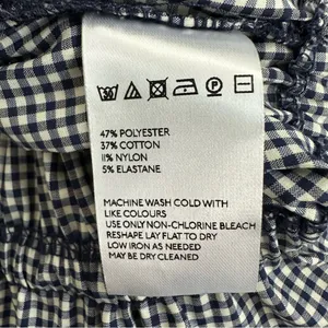 Kimchi Black Navy & white gingham crop top thumbnail 7