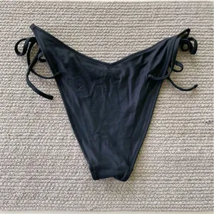 Aerie Black Tie Side Cheekiest Fit V Cut High Leg Bikini Bottom Size Medium thumbnail 9