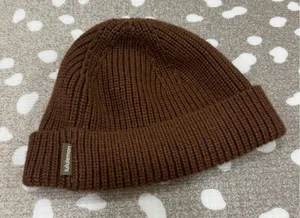 Lululemon merino Wool Ribbed Knit Beanie s/m chocolate Brown Unisex winter hat thumbnail 1