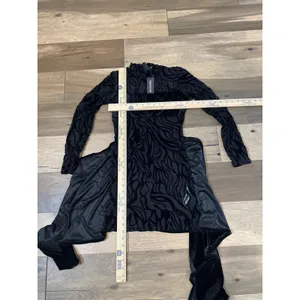 PrettyLittleThing Dress Size 8 Black Flocked Zebra Mesh Bodycon New With Tag thumbnail 5