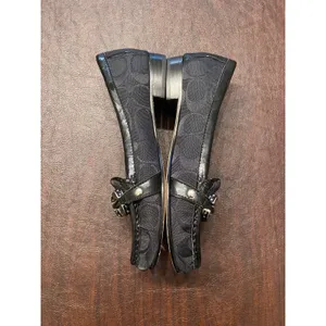Coach Ella Loafers 5B Black Signature C Patent Horse Bit Y2K Quiet Luxury Staple thumbnail 4
