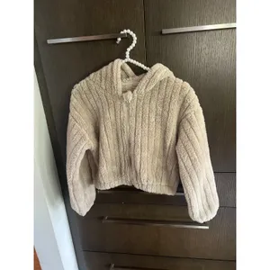 SHEIN‎ EZwear Women Simple Plain Hooded Long Sleeve Cropped Jacket small thumbnail 2