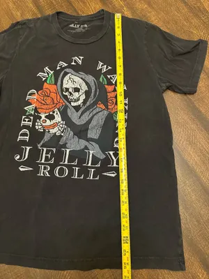 Jelly Roll Shirt Men's Black Dead Man Walking Concert Tour Size Large thumbnail 5