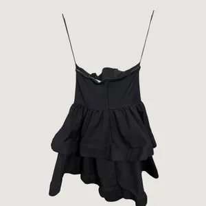 ASTR The Label Black Strapless Tiered Ruffle Mini Dress Size S thumbnail 5
