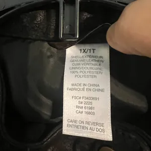 Brown Leather Bomber Jacket Size 1X thumbnail 6