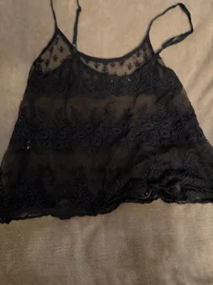 Forever 21 Black lace tank top thumbnail 2