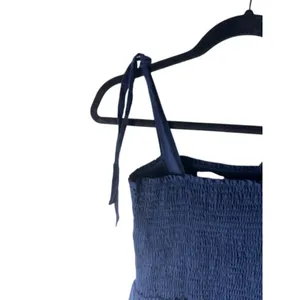 Pink Lily Navy Blue Eyelet Smocked Sundress Midi S Coquette thumbnail 4