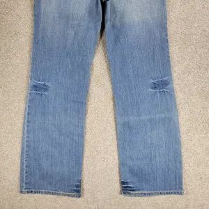 Vintage Faded Glory Jeans Womens 12 Light Wash Blue Floral Flap Pockets Wide Leg thumbnail 8