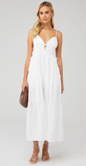ASTR The Label Cassie Tiered White Maxi Dress- Saks5th Ave thumbnail 1