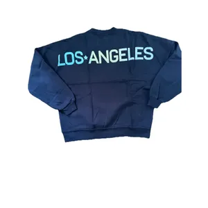 New! Spirit Jersey Women Black Puff Print 'Los‎ Angeles' Sweatshirt, Size L thumbnail 5