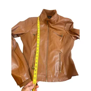 Therapy by Lane Crawford Women’s M Brown Faux Leather Moto Jacket thumbnail 8