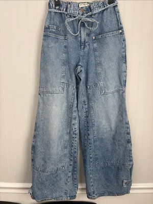 We The Free CRVY Outlaw Wide Leg Baggy Jeans Women Size Small thumbnail 4