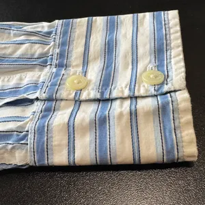 Abercrombie & Fitch Striped Button Down Shirt Blue White Size Small thumbnail 7