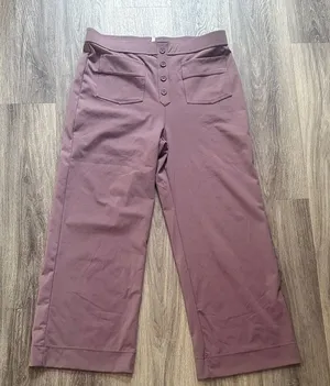 HALARA Lavender Wide Leg Pants XL High rise Front Pockets Casual Flares thumbnail 1