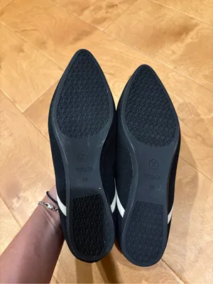 VIVAIA knit pointed-toe flats shoes black white contrast sz 38 7.5 thumbnail 6