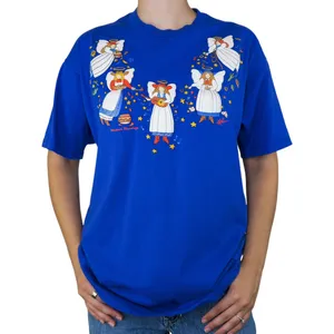 Vintage 90s Jerzees Western Blessings Angel Shirt thumbnail 1