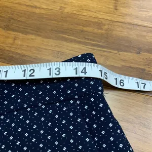 J. Crew Polka Dot Cropped Pants Womens‎ Size 10 Elastic Waist Career Casual Navy thumbnail 9