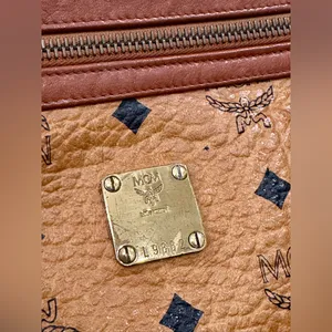 Vintage MCM Brown Visetos Leather Clutch thumbnail 8