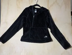The North Face Womens Large Black High Pile Fleece 1/4 Zip Pullover Jacket thumbnail 1