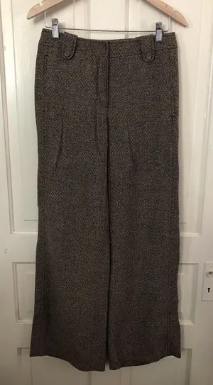 Soft Surroundings Women’s Tweed Business Casual Wide Leg Pants Size 4 thumbnail 1