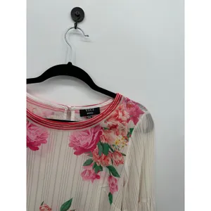 Vici Womens Sheer Floral Blouse‎ Sz M Boho Feminine Flowy Spring Lightweight thumbnail 5