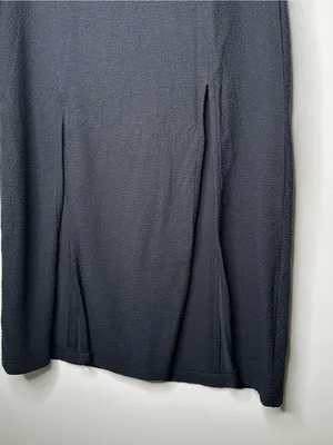 Maeve Anthropologie Black Dual Split Button Front Sailor Midi Skirt Size 8 thumbnail 4
