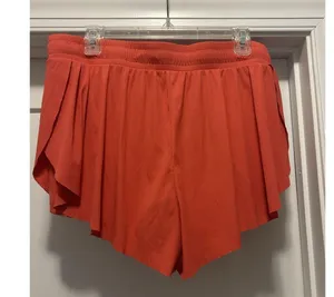 Women's Mid-Rise Double Layer Flowy Run Shorts Red Pink JoyLab Size Large Gym thumbnail 4