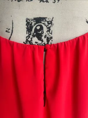 Alice + Olivia Red Orange Mini Slip Dress Size Medium thumbnail 7