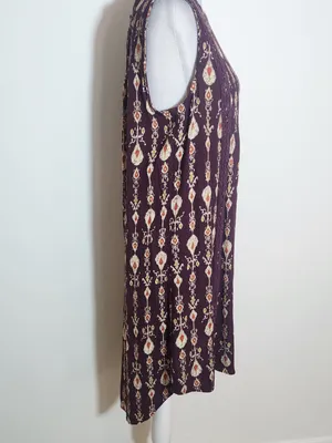 Knox Rose Purple Print Boho Mini Dress Size Medium Flaw thumbnail 5
