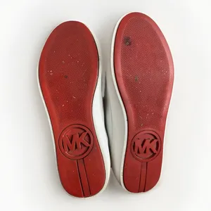 Michael Kors Womens Poppy Graphics Logo Sneaker Shoes Red/White Size 6.5 Leather thumbnail 8