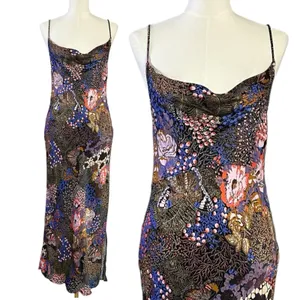 Anthropologie The Elyse Printed Slip Midi Dress Butterfly Floral Size XS thumbnail 3