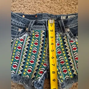 Miss Me Dark Blue Denim Shorts size 27 thumbnail 5