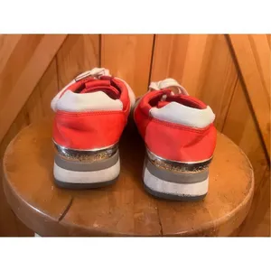 Orange/White Michael Kors Allie Model Sneakers Women'S Size Us 6.5m thumbnail 4
