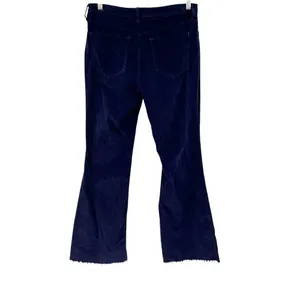 Free People We The Free Jayde Cord Flare Pants Raw Hem‎ Blue Size 29 thumbnail 7