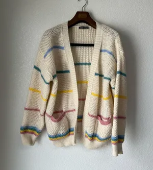 SHEIN Multicolor Striped Cardigan thumbnail 1