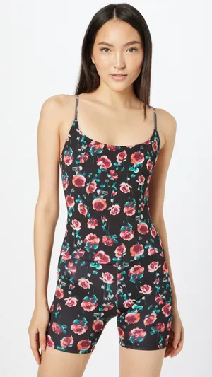 Free People FP Movement Onzie One Piece Romper Rose Black Red Size S-M New thumbnail 1