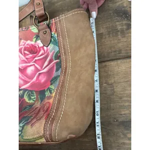 b.o.c. Born Concept Brown Floral Rose Print Tote Bag Ohio Greenhouse Vintage thumbnail 11